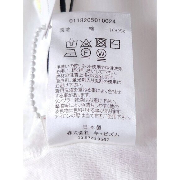 Visvim Logo-Print Cotton-Jersey T-Shirt Size M White Red Mens NWT - Picture 13 of 16